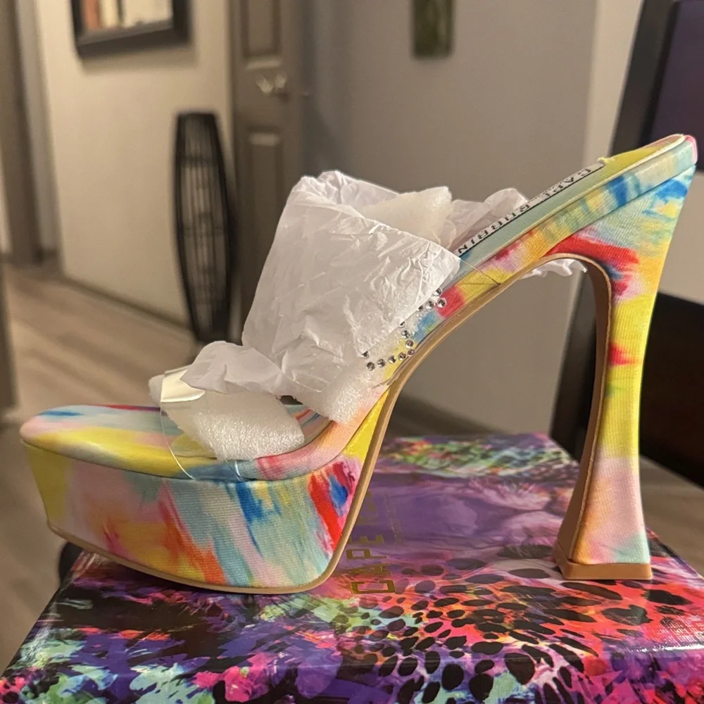 🔥Cape Robbin Risk Platform Shoes Size 9 US Rainbow Dancer Shoes🔥 BRAND NEW